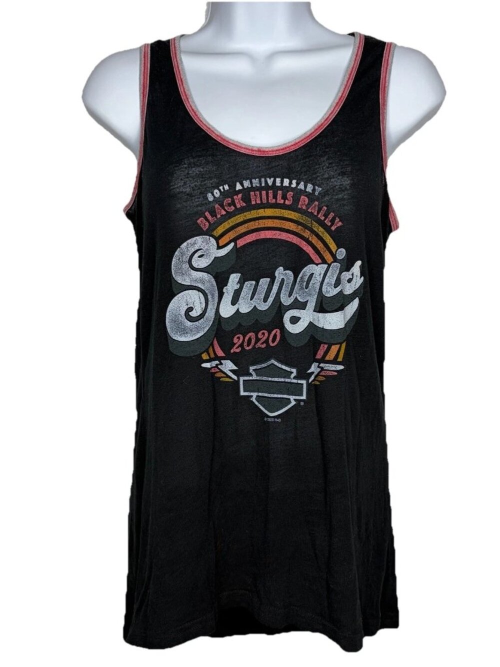 Harley Davidson Sturgis 2020 Tank Top Size S Gray South Dakota Cycle Shops Biker